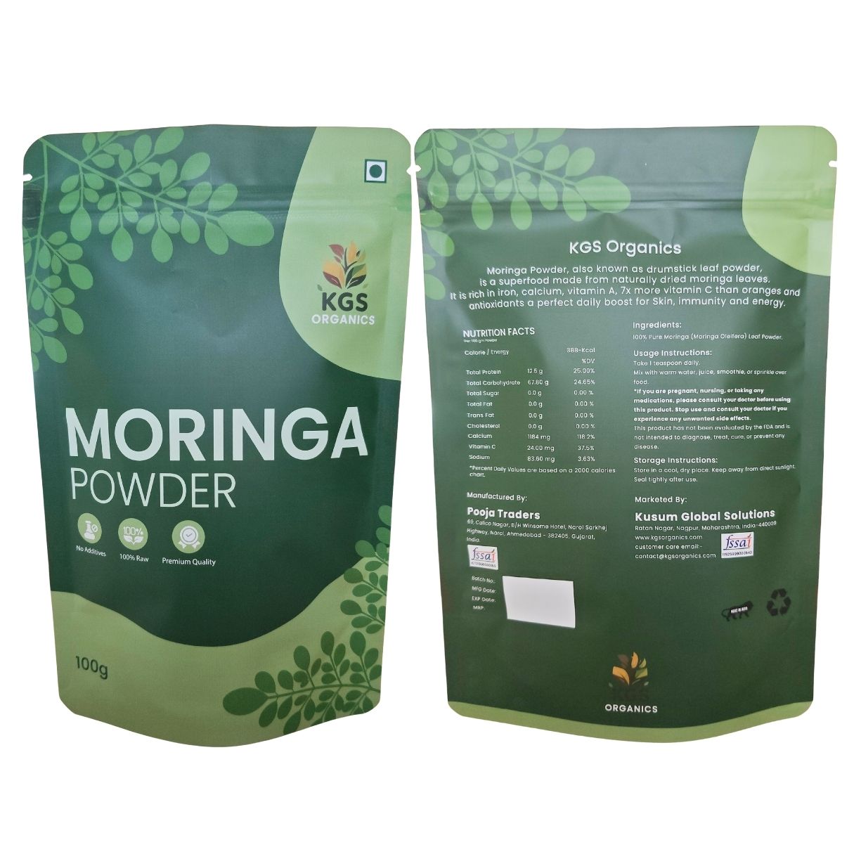 KGS Organics Moringa Powder 100g