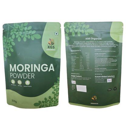 KGS Organics Moringa Powder 200g | Superfood for Daily Nutrition
