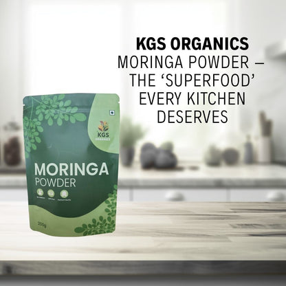 KGS Organics Moringa Powder 200g | Superfood for Daily Nutrition