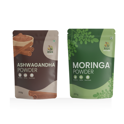 Ashwagandha & Moringa Powder (200g + 200g)