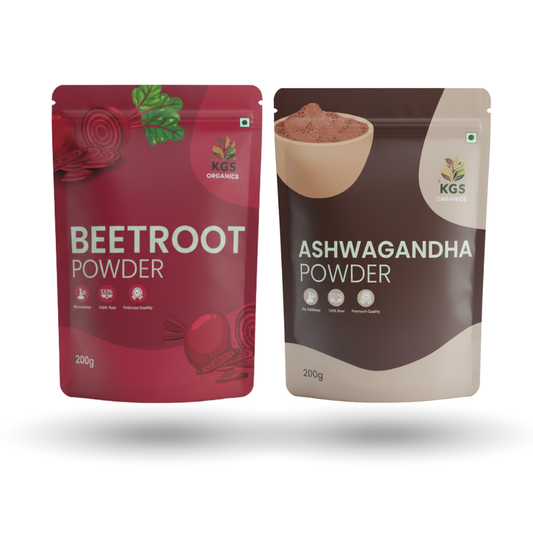 Beetroot & Ashwagandha Powder Combo Pack (200g + 200g)
