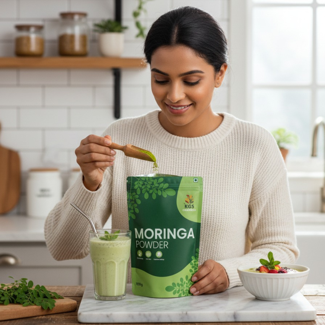 KGS Organics Moringa Powder 200g | Superfood for Daily Nutrition