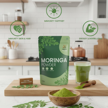 KGS Organics Moringa Powder 200g | Superfood for Daily Nutrition